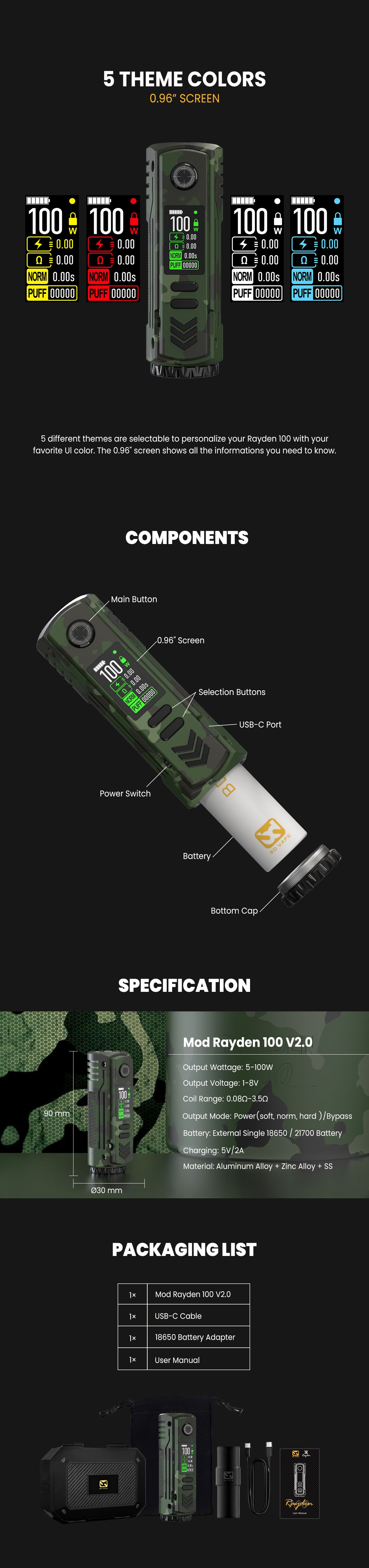 MOD RAYDEN 100 MILITARY CAMOU 3