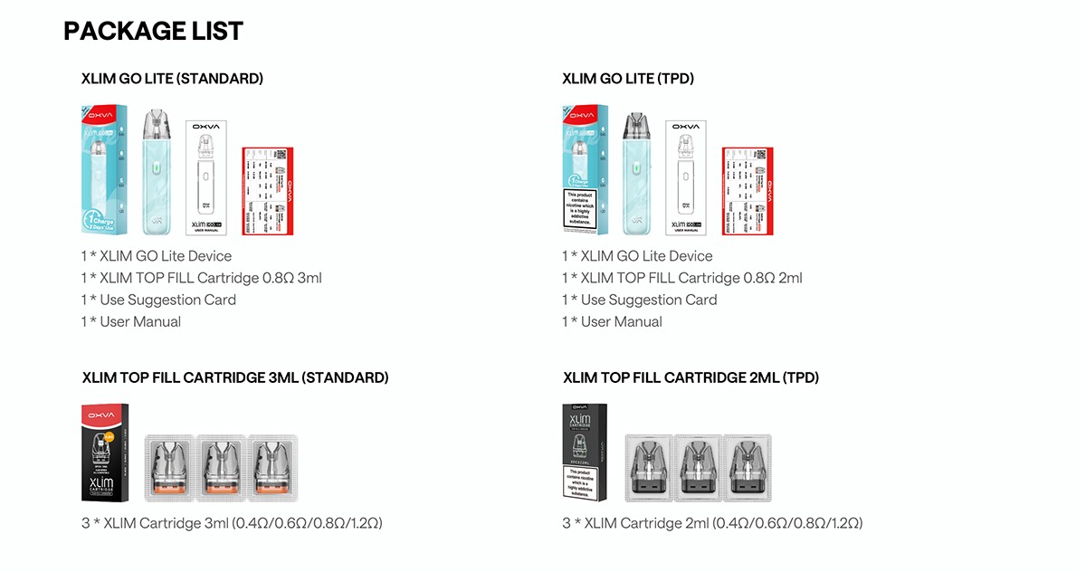 OXVA Xlim Go Lite Kit 1000mAh Mini4