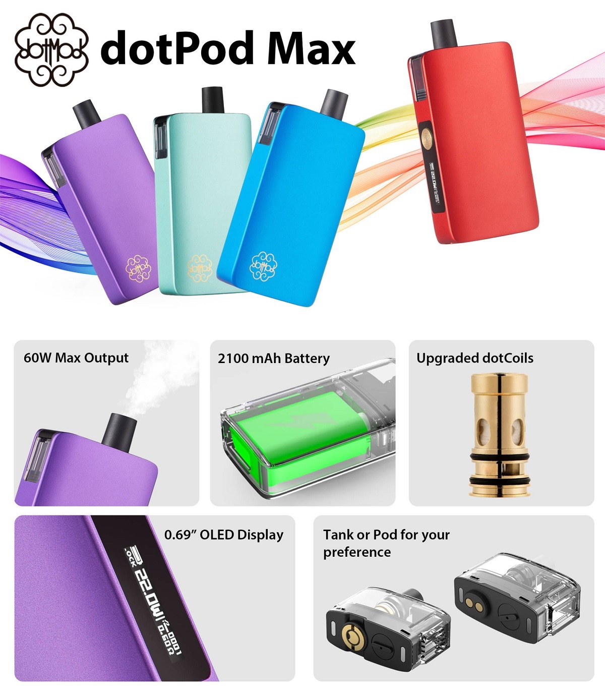dotpod max 2100mah 60w by dotmod 1