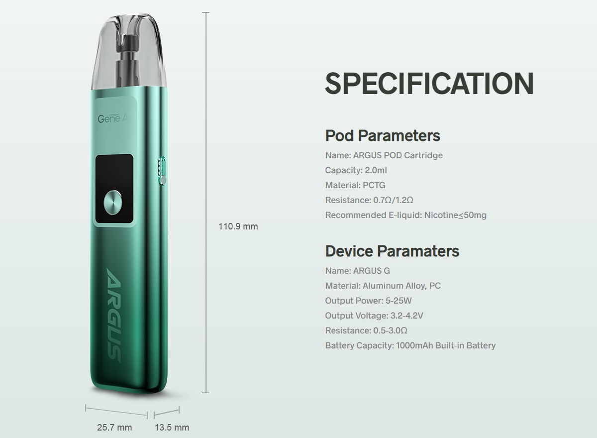 argus g pod kit 1000mah 2ml by voopoo 9